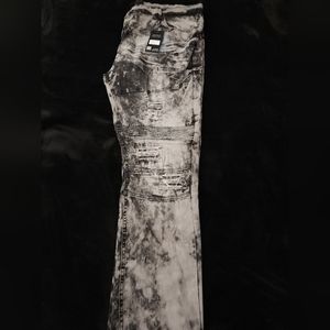 Encrypted Big and Tall Distressed Moto Denim Jeans